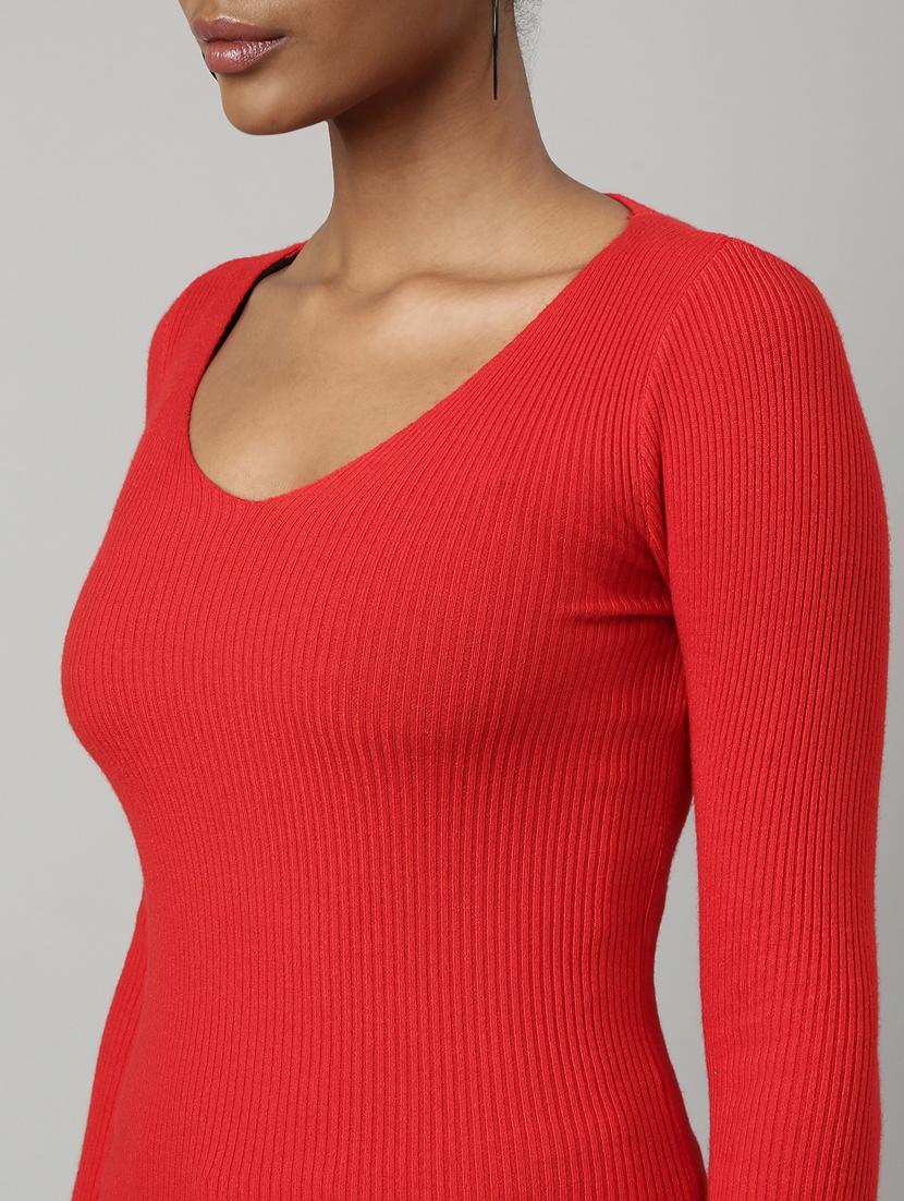 women red solid regular top - 20928687 - Standard Image - 6
