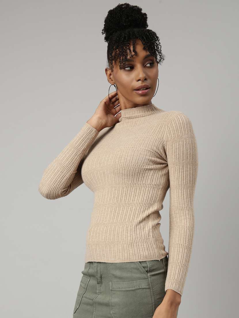 women brown solid regular top - 20928690 -  Standard Image - 1