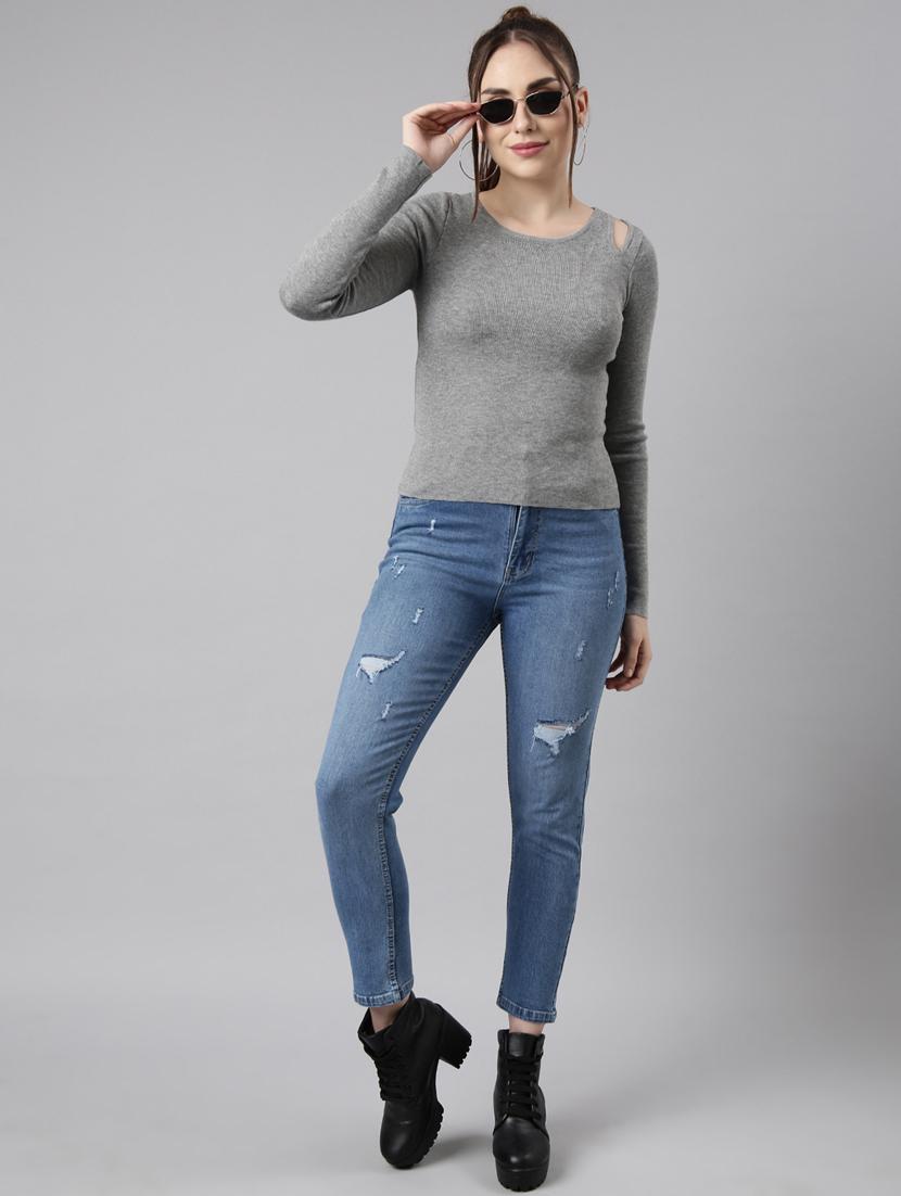 women's solid color regular top - 20928716 - Standard Image - 4