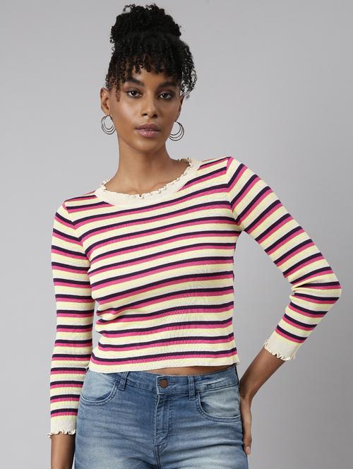 women's stripped regular top - 20928722 -  Standard Image - 0