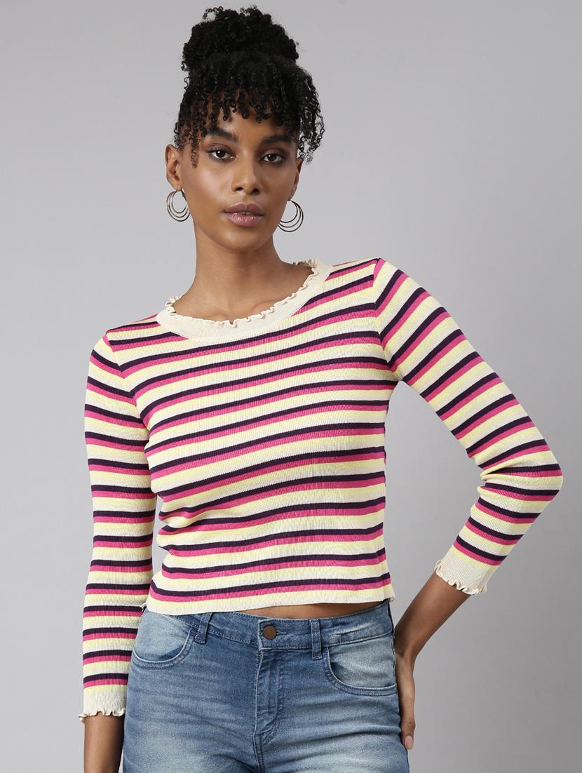 women's stripped regular top - 20928722 -  Zoom Image - 0