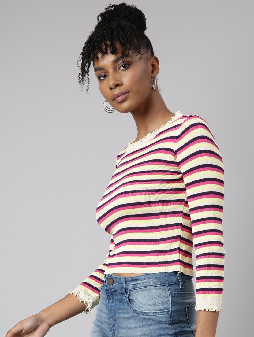 women's stripped regular top - 20928722 -  Standard Image - 1