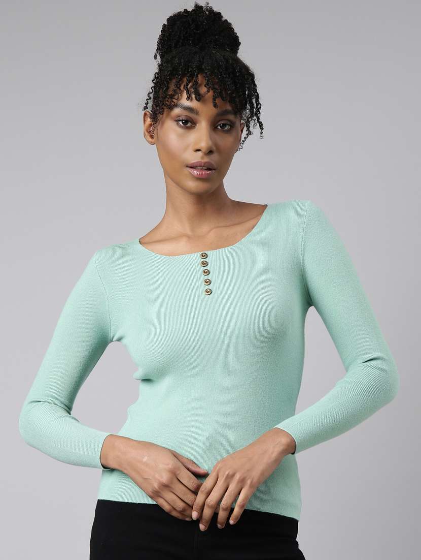 women's solid color regular top