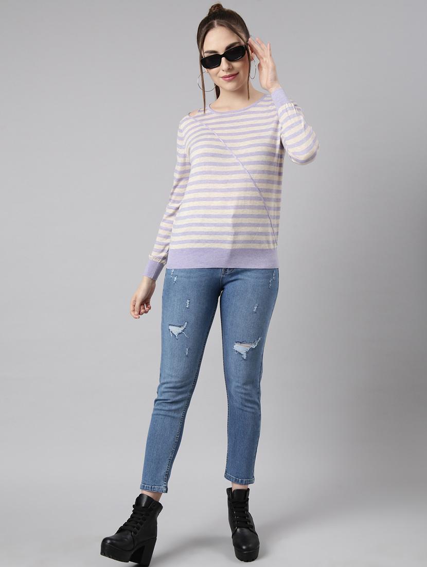 women's stripped regular top - 20928752 - Standard Image - 4