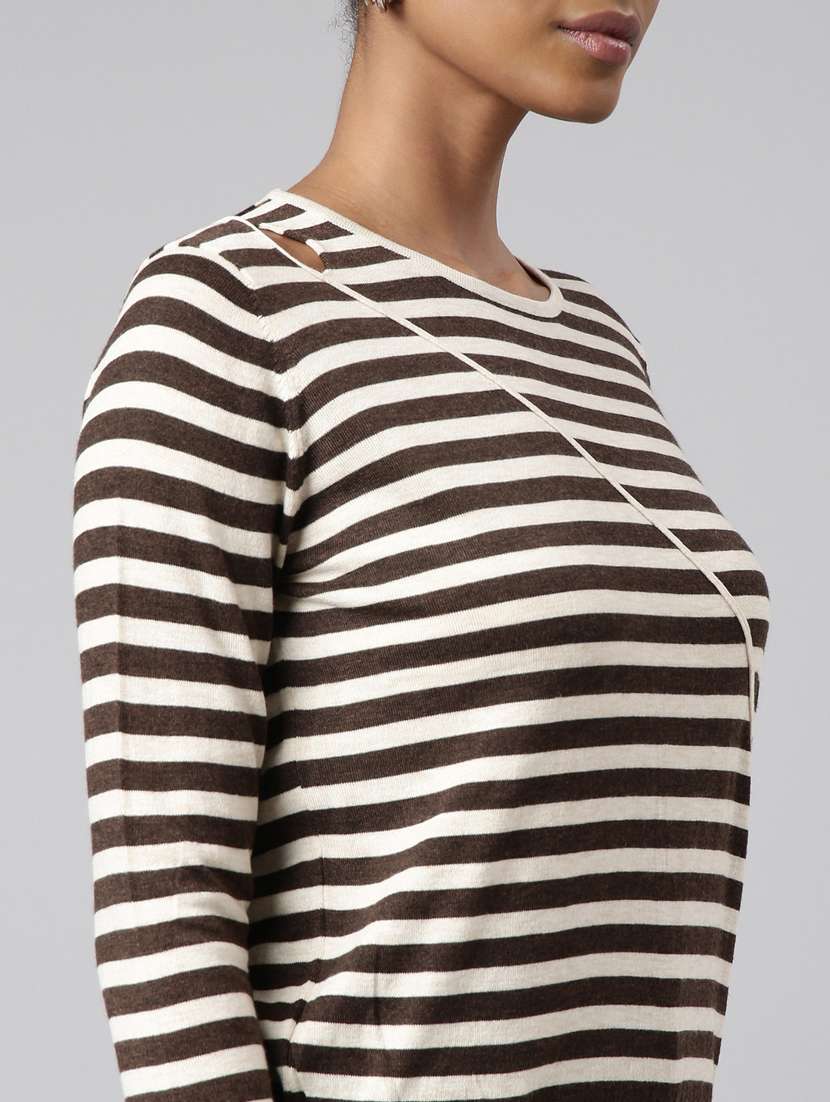 women's stripped regular top - 20928753 -  Standard Image - 6