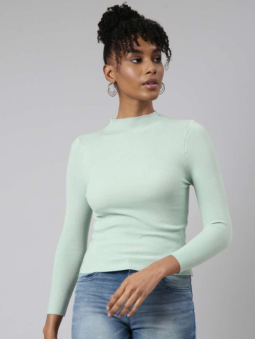 women's solid color regular top