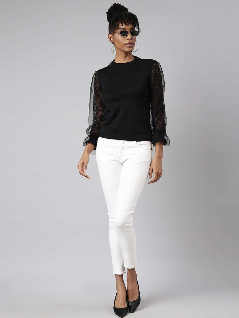 women's solid color regular top - 20928799 - Standard Image - 4