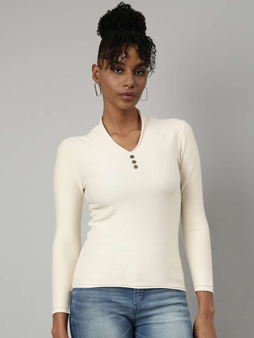 women's solid color regular top