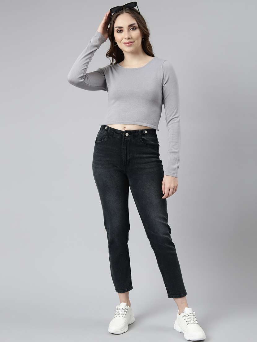 women's solid color crop top - 20928809 -  Standard Image - 4