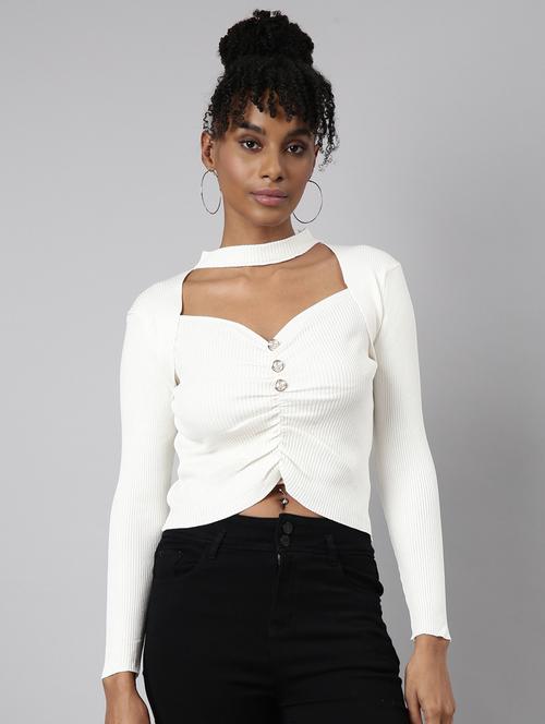 women's crop sweetheart neck top - 20928810 - Standard Image - 0