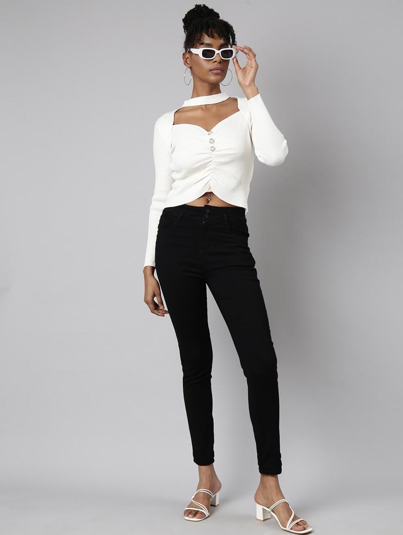 women's crop sweetheart neck top - 20928810 - Standard Image - 4