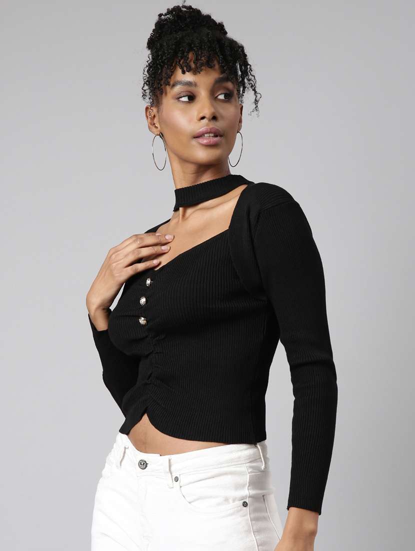 women's crop sweetheart neck top - 20928811 -  Standard Image - 1