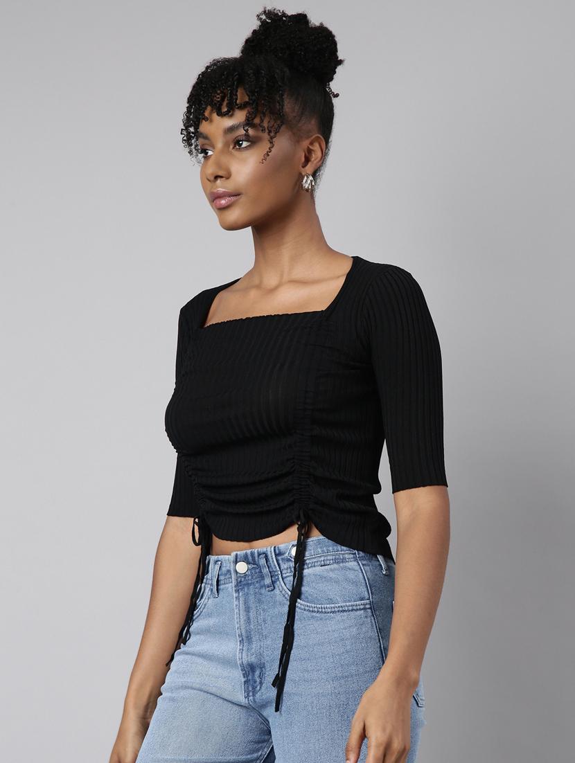 women's solid color crop top - 20928839 - Standard Image - 1