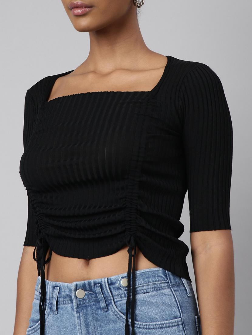 women's solid color crop top - 20928839 - Standard Image - 6