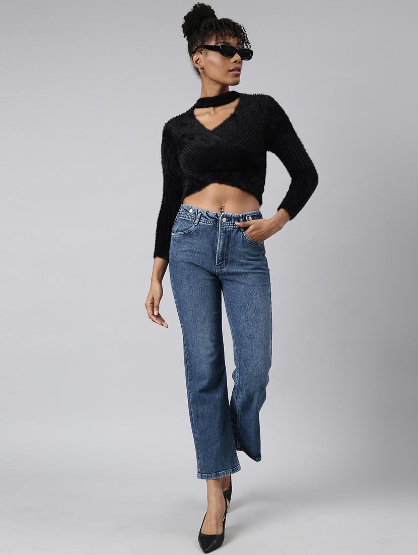 women's v-neck crop top - 20928856 - Standard Image - 4