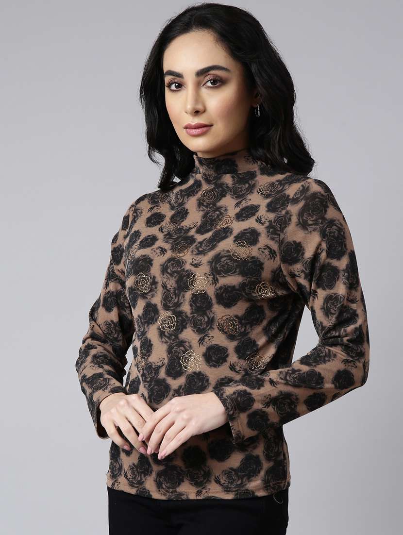 women long sleeve floral printed regular top - 20928864 -  Standard Image - 1