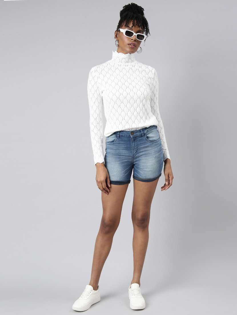 women high neck regular top - 20928875 -  Standard Image - 4