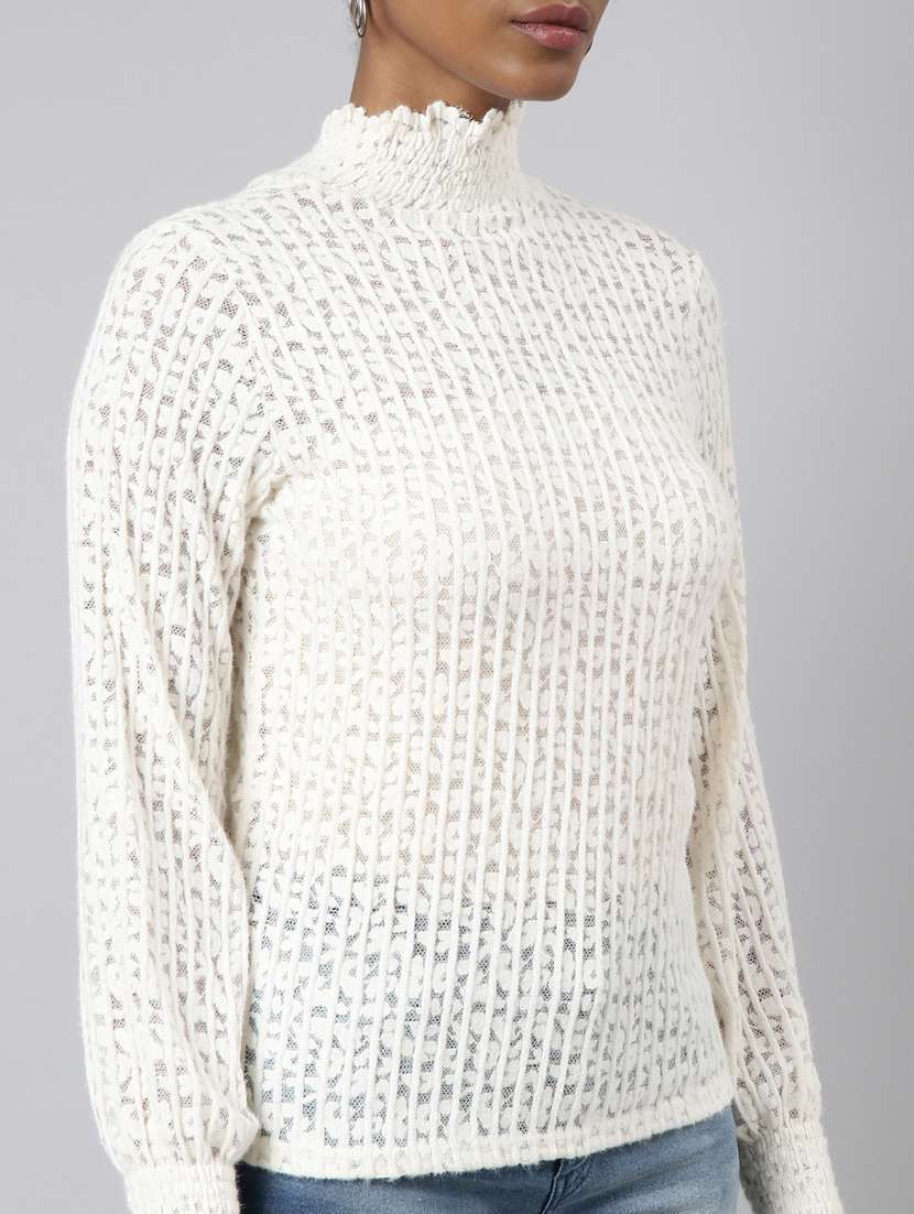 white self design detailed top - 20928888 -  Standard Image - 6