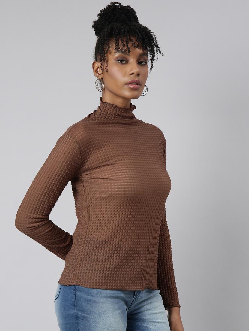 women high neck straight top - 20928889 -  Standard Image - 1