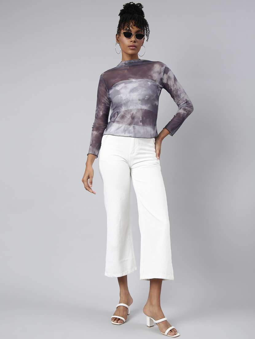 women long sleeve tie & dye regular top - 20928892 -  Standard Image - 4