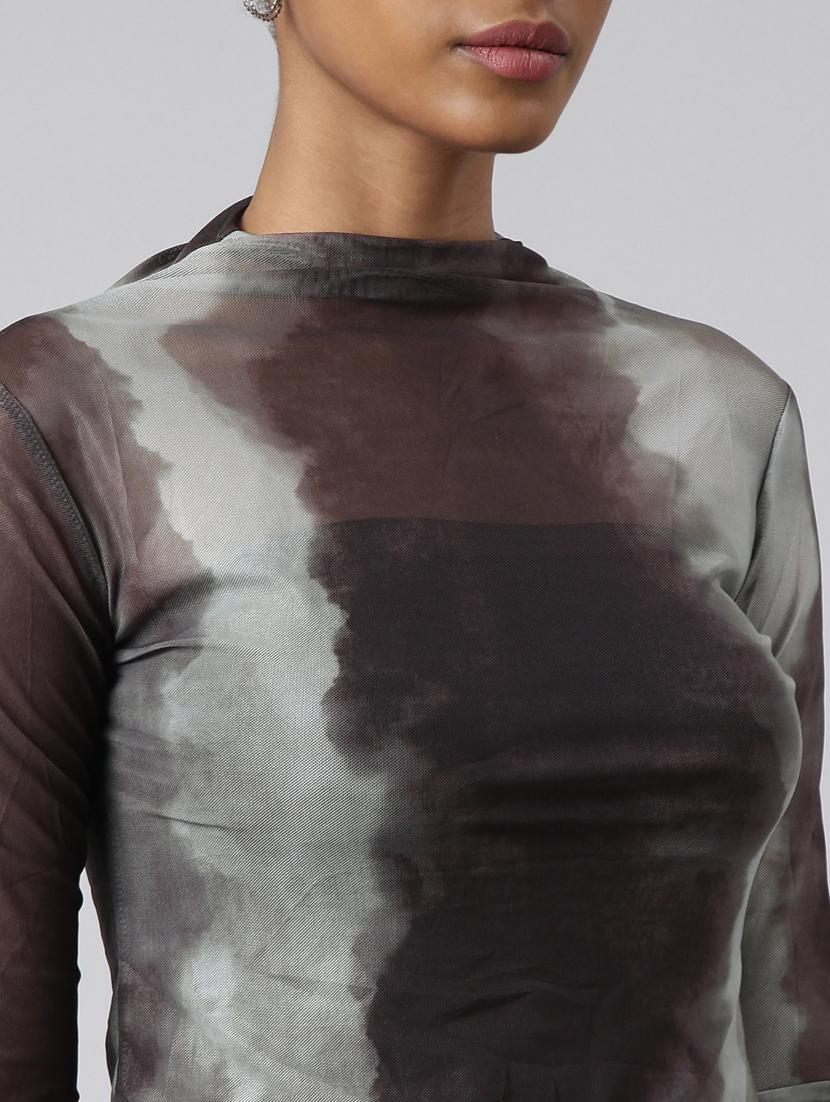 women long sleeve tie & dye regular top - 20928893 - Standard Image - 6