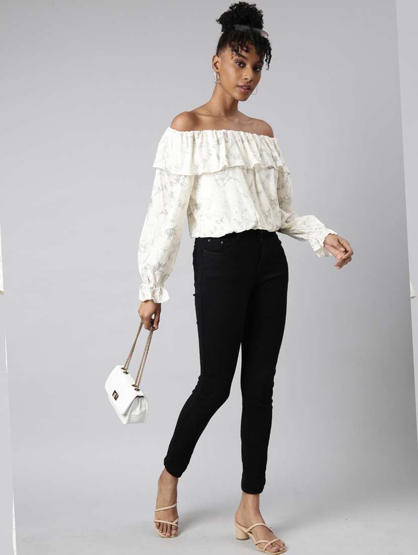 women abstract printed blouson top - 20928896 -  Standard Image - 4