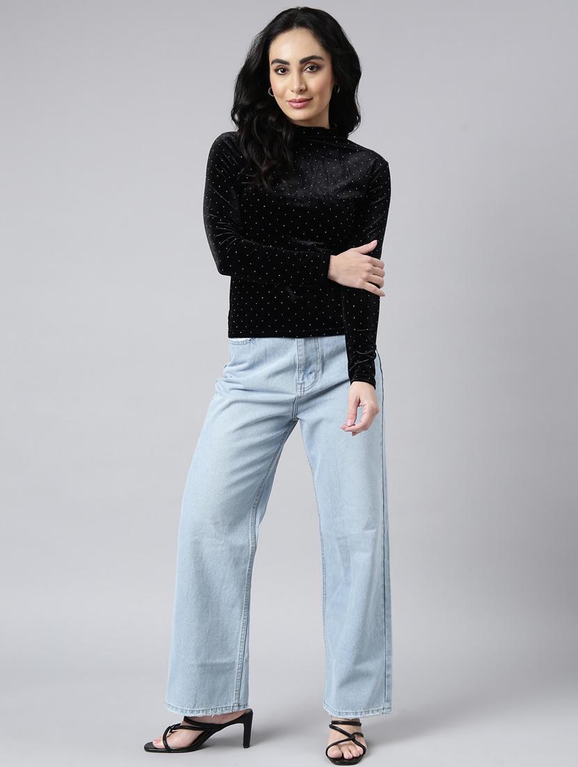 women solid color turtle neck top - 20928897 - Standard Image - 4
