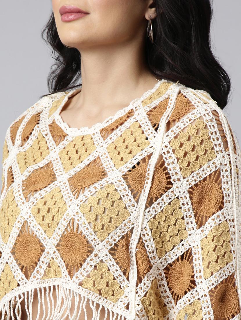 women crochet work crop top - 20928900 - Standard Image - 6