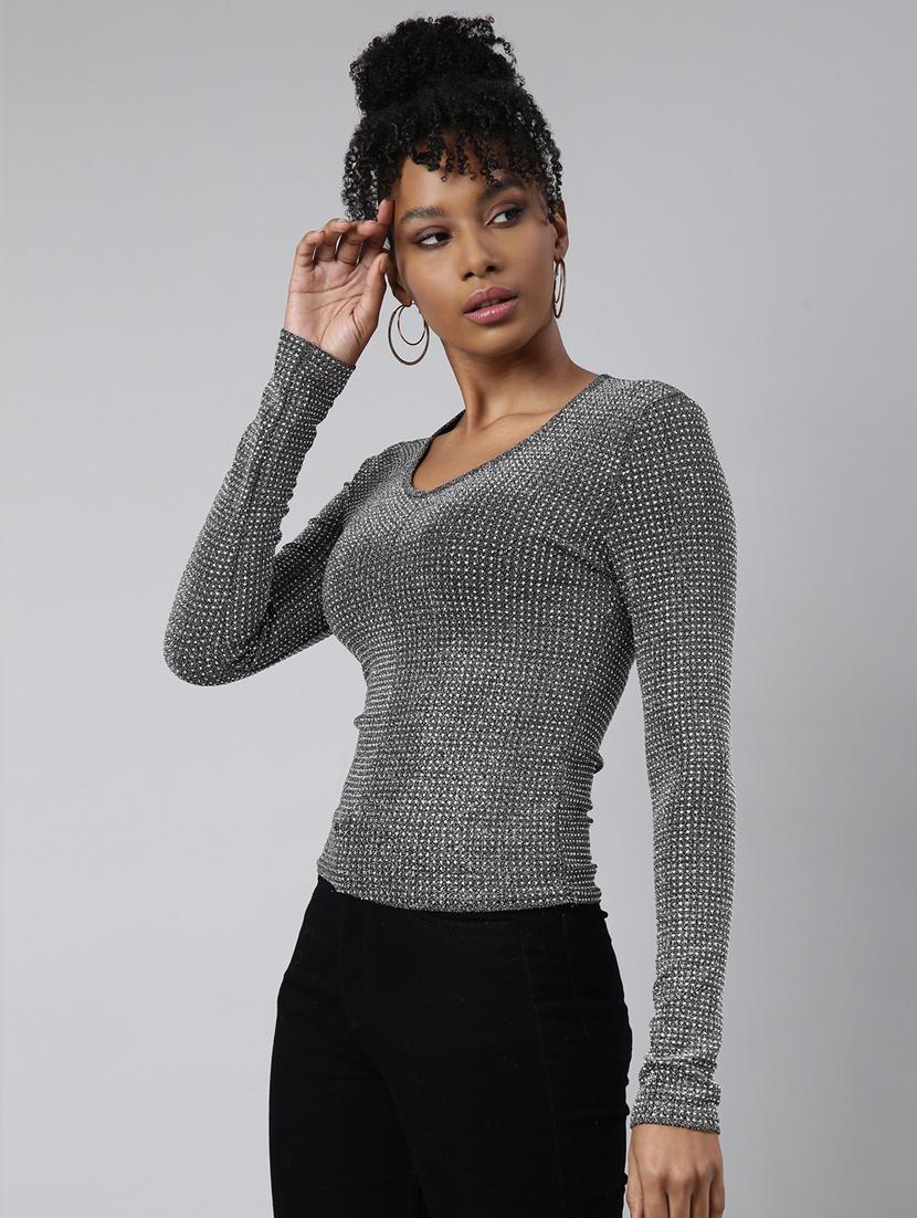 women self designed long sleeeves top - 20928916 -  Standard Image - 1
