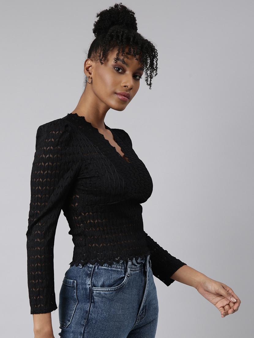 women self designed puff sleeves top - 20928930 -  Standard Image - 1