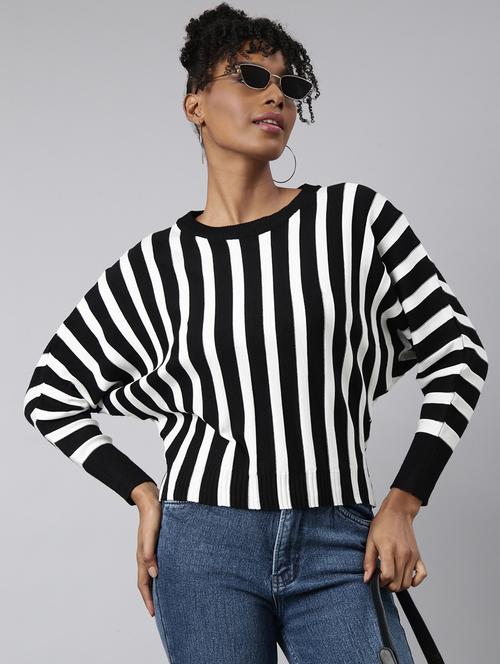 women striped round neck top - 20928934 -  Standard Image - 0