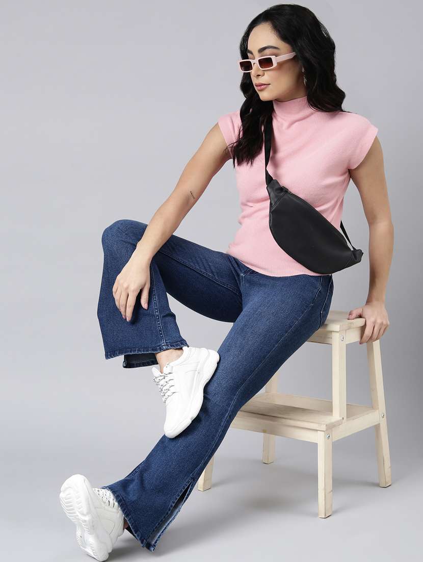 solid pink regular top - 20928955 -  Standard Image - 4