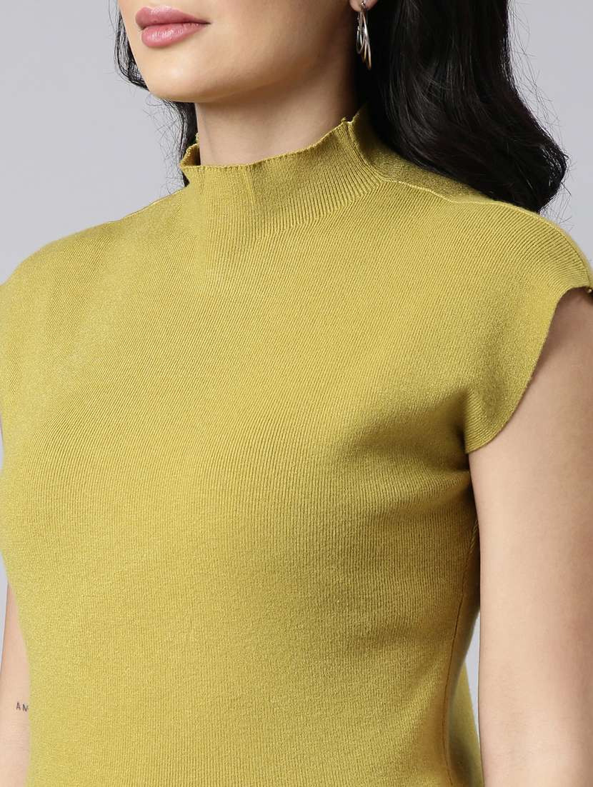 women solid mock neck top - 20928956 -  Standard Image - 6