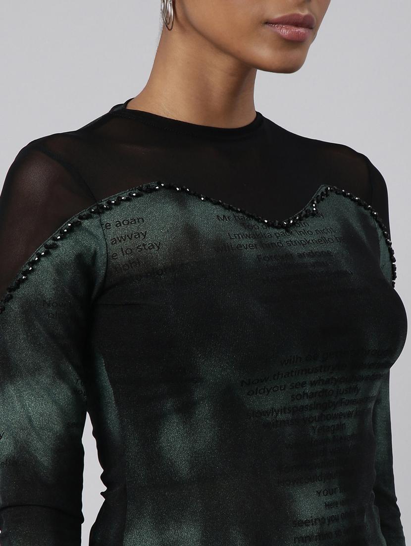 women typographic print long sleeeves top - 20928979 - Standard Image - 6