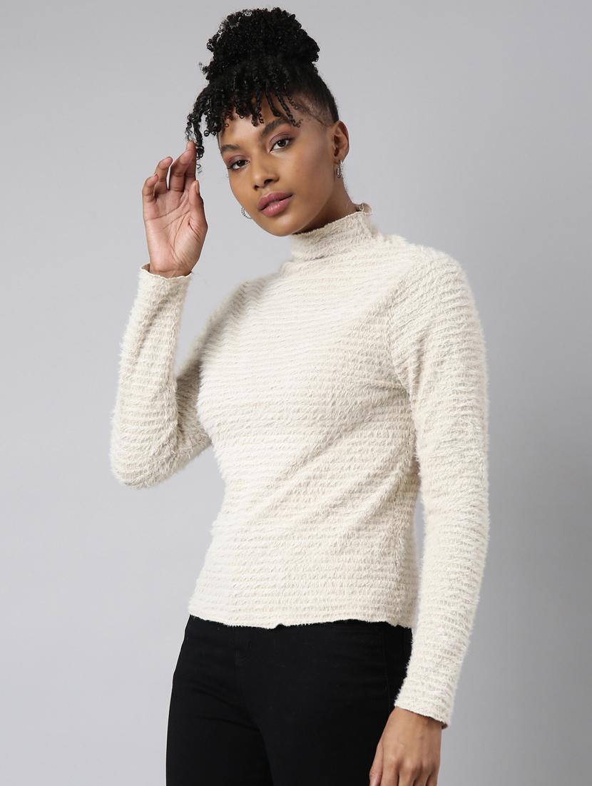 women self designed mock neck pullover - 20928992 - Standard Image - 1