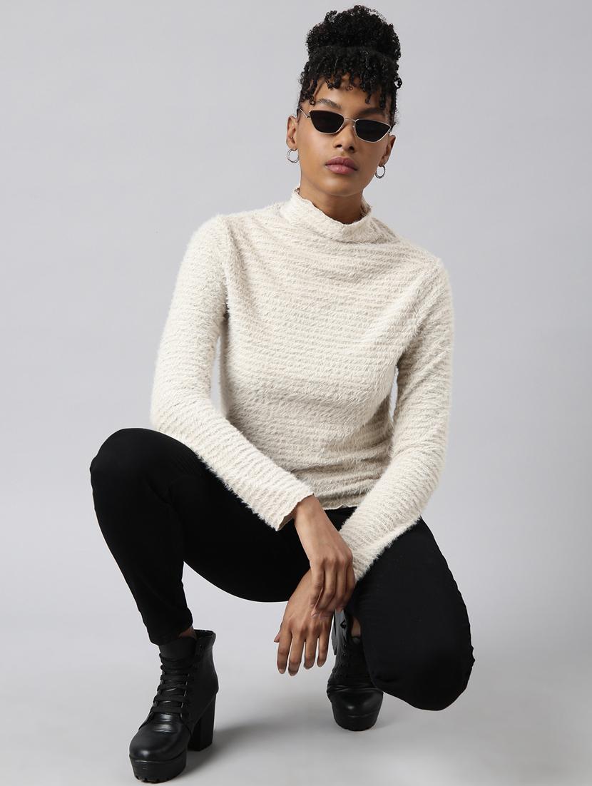 women self designed mock neck pullover - 20928992 - Standard Image - 4