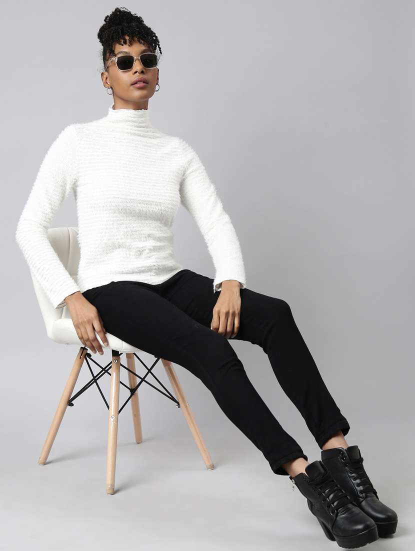 women self designed mock neck pullover - 20928993 -  Standard Image - 4