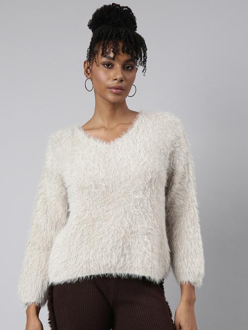 women self designed long sleeves pullover - 20929005 - Standard Image - 0