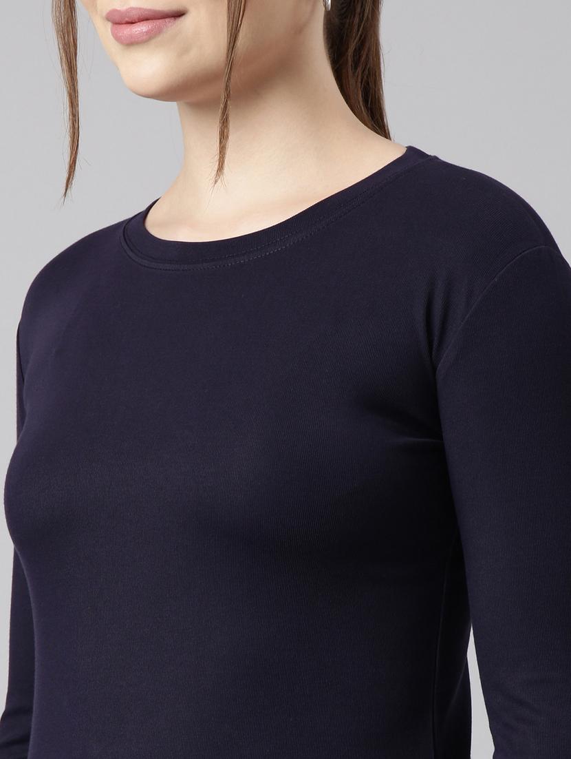women solid round neck top - 20929023 - Standard Image - 6
