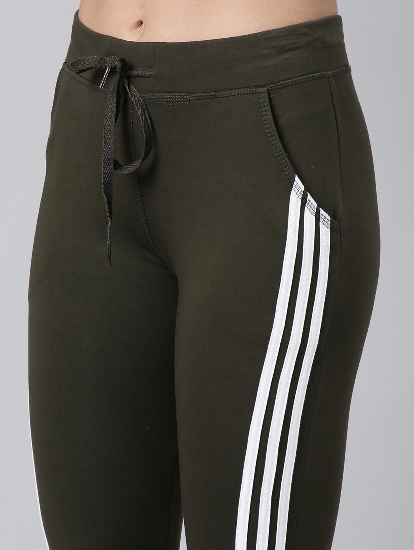 olive cotton blend track pant - 20929052 - Standard Image - 6
