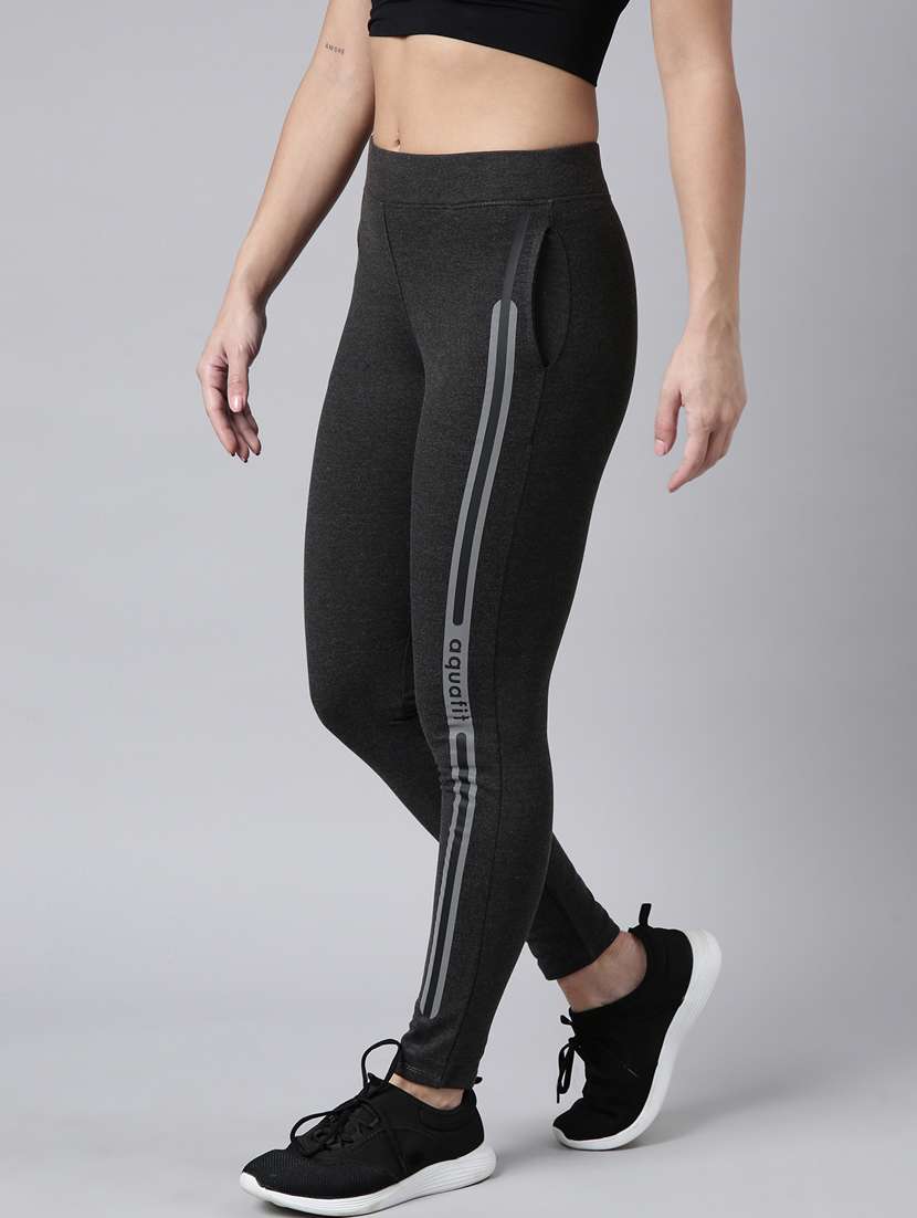 Grey Cotton Blend Track Pant - 20929063 -  Standard Image - 1