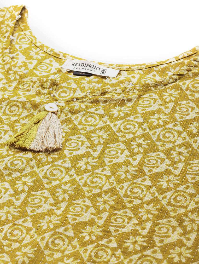 women three quarter sleeve kurta pant set - 20929119 -  Standard Image - 4