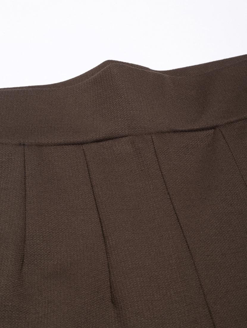olive cotton blend flat front trousers - 20929167 - Standard Image - 6