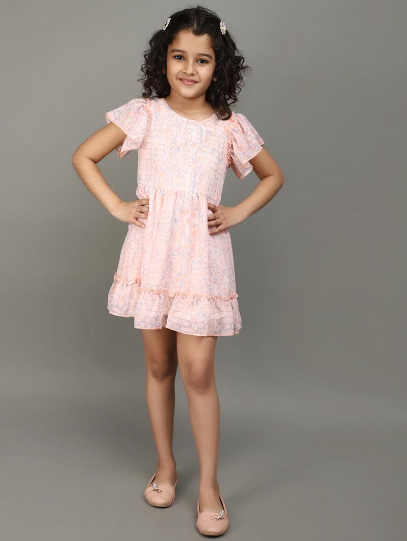 girls round neck printed frock - 20929215 - Zoom Image - 0