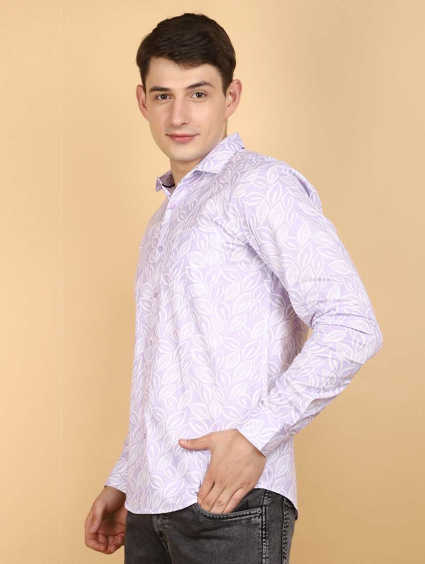 purple cotton casual shirt - 20929231 -  Standard Image - 1