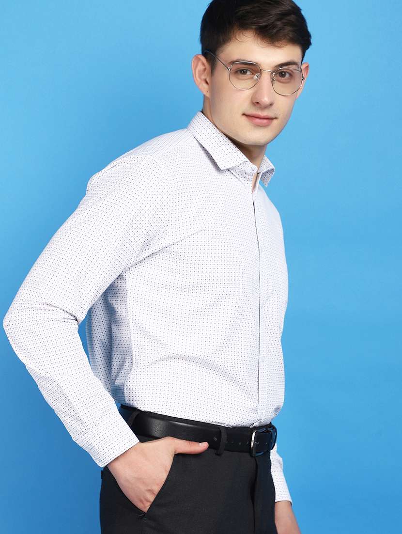 white cotton formal shirt - 20929240 -  Standard Image - 1