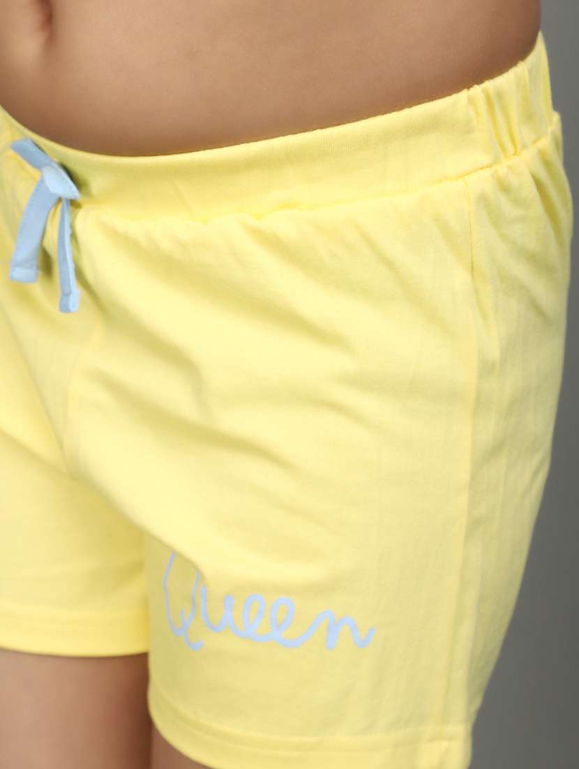 girls round neck printed shorts set - 20929260 -  Standard Image - 4