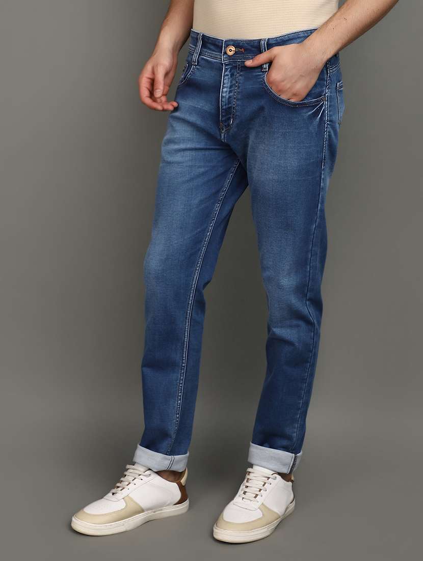 men mid rise washed denim jeans - 20929330 -  Standard Image - 1