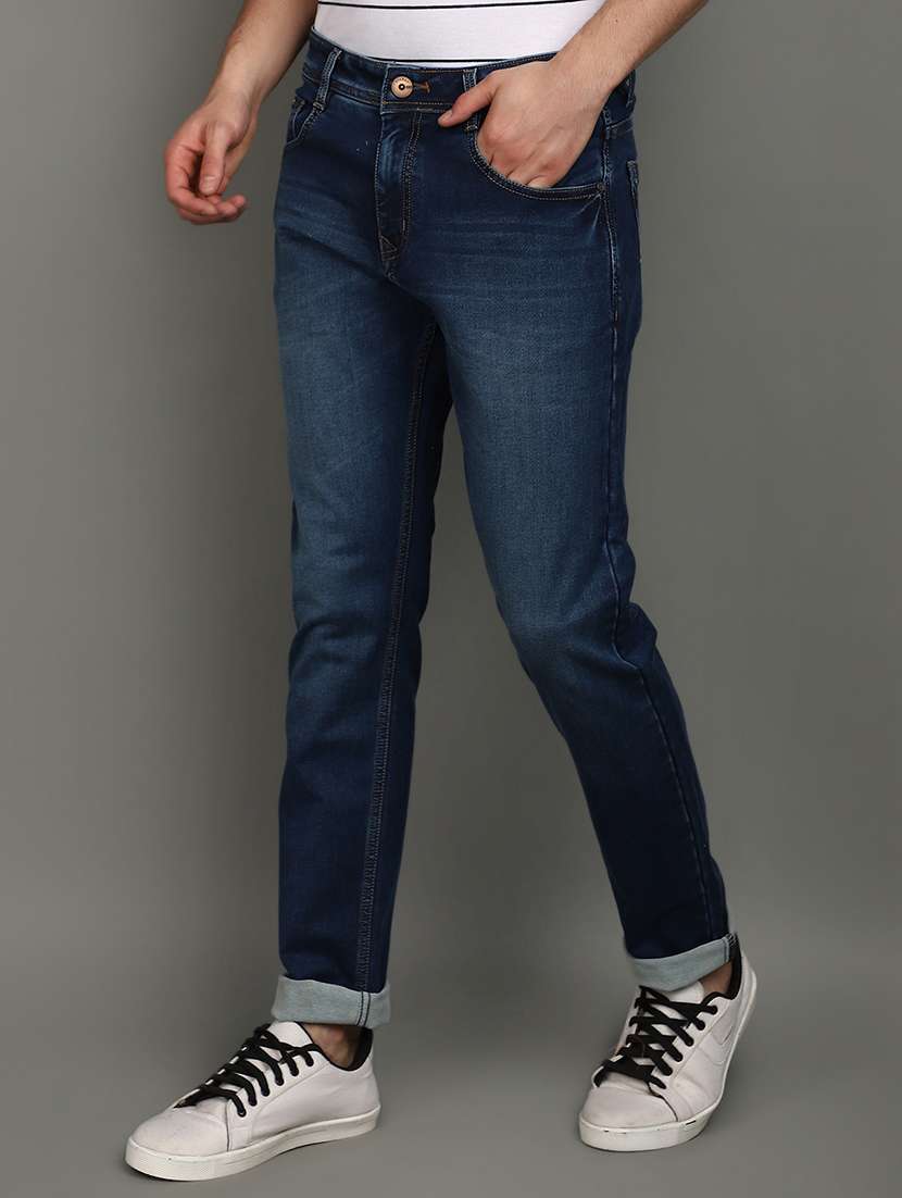 men mid rise washed denim jeans - 20929335 -  Standard Image - 1