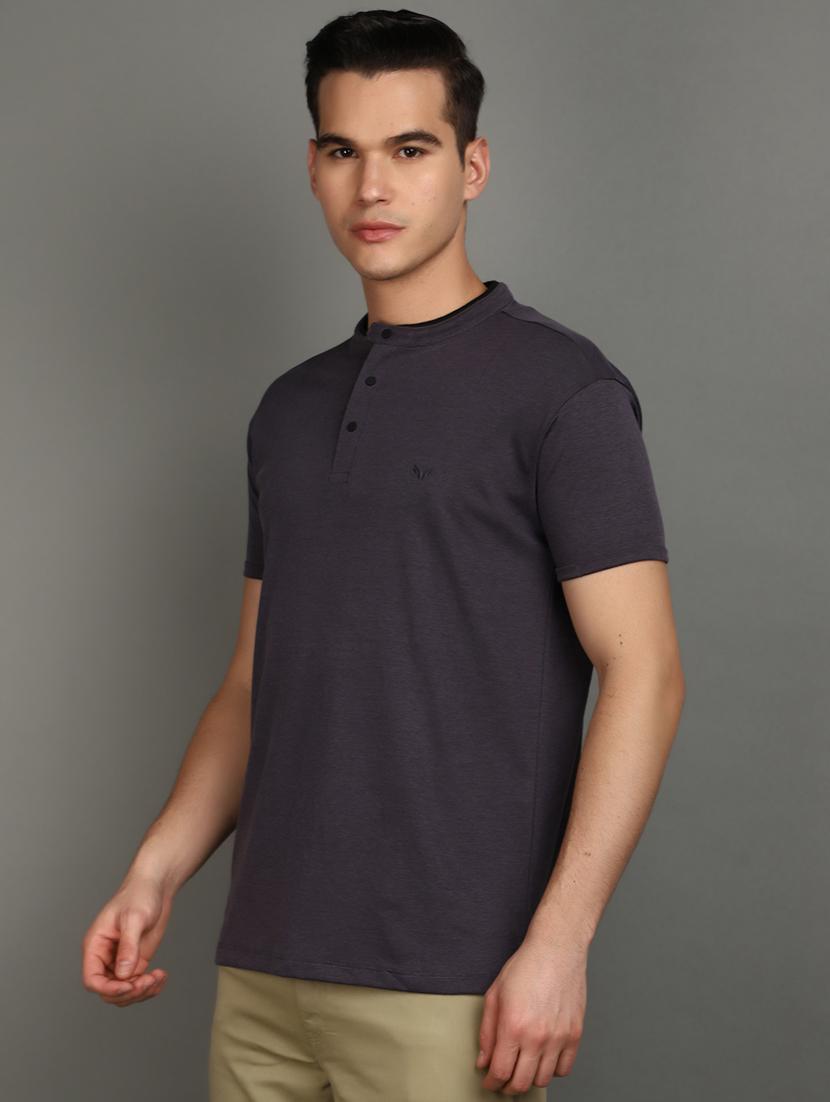 men henley neck solid t-shirt - 20929356 - Standard Image - 1